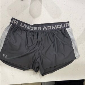 Under Armour Women's Black and Gray Athletic Shorts